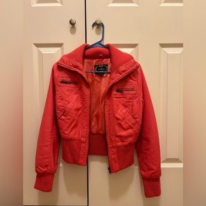 Burnt Orange Bomber Jacket